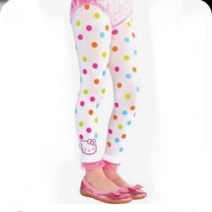 Hello Kitty Girls footless Tights PINK polka